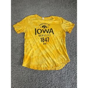 Iowa Hawkeyes Shirt Womens S Yellow NCAA Football Under Armour Indonesia